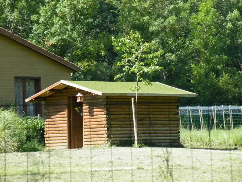 toiture d'abris de jardin en gazon