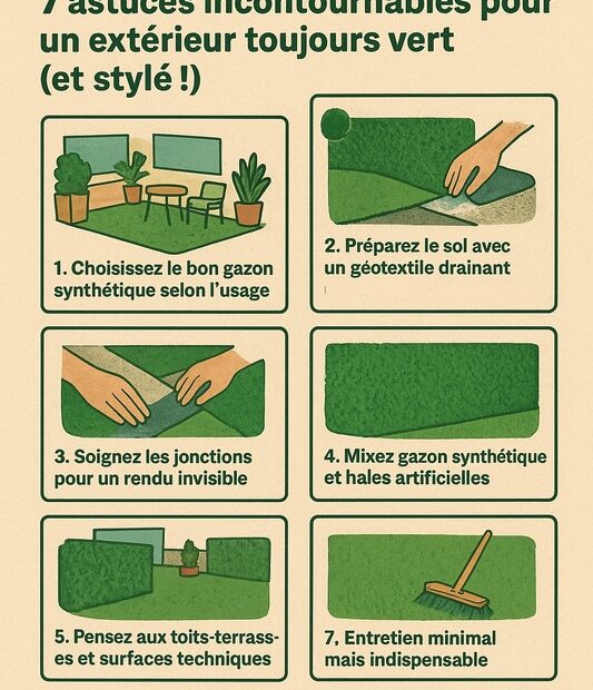 gazon synthétique 7 astuces pour un extérieur réussi